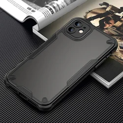 iPhone 11 telefontok - Defender Matt - fekete/áttetsző ütésálló hátlap tok-4