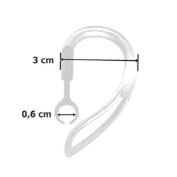 Bluetooth headset fülpánt, átlátszó (1 pár)-2