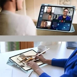 Tablettok XIAOMI PAD 7 / PAD 7 PRO (11,2 coll) - égkék smart case tablet tok, ceruza tartóval-6