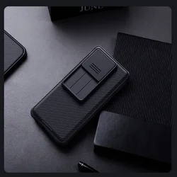 Telefontok Xiaomi 14T Pro 5G - Nillkin csúsztatható kameravédős fekete hátlap tok-7