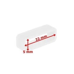 Okosóra szíj bújtató - 22 mm széles, fehér szilikon (1db)-1