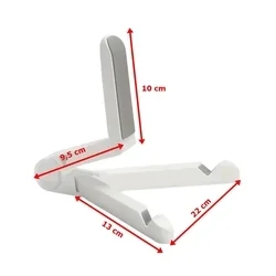 Univerzális asztali telefon- és tablettartó állítható állvány, fehér-1