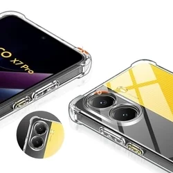 Xiaomi Poco X7 Pro 5G telefontok - Ütésálló átlátszó hátlap tok ﻿-2