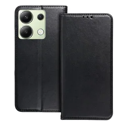 Telefontok Xiaomi Redmi Note 14S - Smart Magnetic fekete szilikon keretes mágneses könyvtok-4
