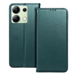 Telefontok Xiaomi Redmi Note 14S - Smart Magnetic zöld szilikon keretes mágneses könyvtok-6