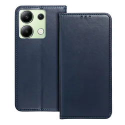 Telefontok Xiaomi Redmi Note 14S - Smart Magnetic kék szilikon keretes mágneses könyvtok-6