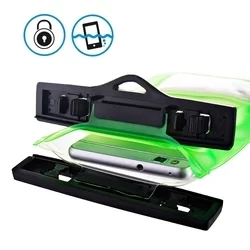 Telefontok 2 az 1-ben - Zöld vízálló tok és karpánt (6 col-ig)-3