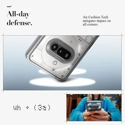 Nothing Phone (3a) telefontok - SPIGEN Ultra Hybrid Crystal Clear - átlátszó hátlap tok ﻿-9