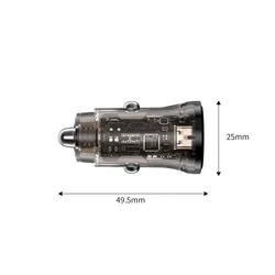 Tech- Protect CC01 - szivartöltő fej, USB / Type-C (USB-C), 45W, fekete-1