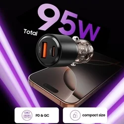 Tech- Protect CC01 - szivartöltő fej, USB / Type-C (USB-C), 95W, fekete-3