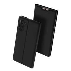 Telefontok Samsung Galaxy NOTE 10 - Dux Ducis fekete kinyitható tok-1