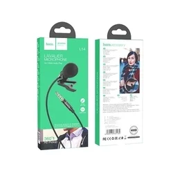 HOCO L14 mikrofon - Jack 3,5mm, fekete csíptethető mikrofon - 2m-7