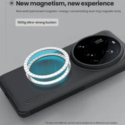 Telefontok Xiaomi 15 Ultra 5G - Nillkin Super Frosted - fekete hátlap tok beépített mágnessel (MagSafe tartóval kompatibilis)-2