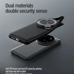 Telefontok Xiaomi 15 Ultra 5G - Nillkin kameravédős fekete, kitámasztós hátlap tok-1