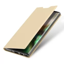 Telefontok Samsung Galaxy Note 10+ (Note 10 Plus) - Dux Ducis arany kinyitható tok-1