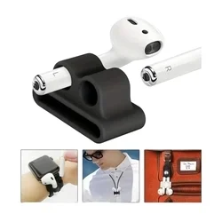 Okosóra szíjra rögzíthető headset tartó, fekete szilikon (1db)-4