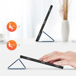 Tablettok Samsung Galaxy Tab S10+ 12,4 coll (SM-X820, SM-X826B) - DUX DUCIS DOMO kék ütésálló tok, ceruza tartóval-1