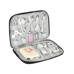 Univerzális táska digitális kiegészítőkhöz, cipzáras - kék-2