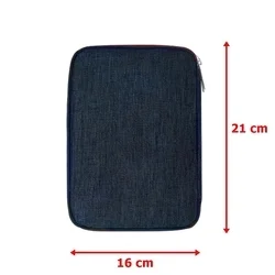 Univerzális táska digitális kiegészítőkhöz, cipzáras - kék-1