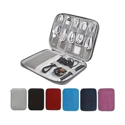 Univerzális táska digitális kiegészítőkhöz, cipzáras - fekete-3