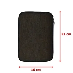 Univerzális táska digitális kiegészítőkhöz, cipzáras - fekete-1