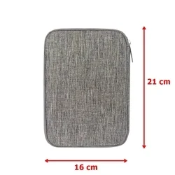Univerzális táska digitális kiegészítőkhöz, cipzáras - szürke-1