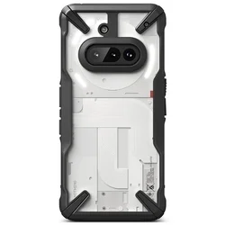 Telefontok Nothing Phone (3a) - Ringke Fusion X átlátszó/fekete hibrid hátlap tok-3