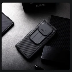 Telefontok Xiaomi Redmi Note 14 Pro+ 5G - Nillkin csúsztatható kameravédős fekete hátlap tok-8