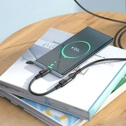 Hoco U107 - Type-C (USB-C) / Lightning adapter, fekete, 10 cm-4