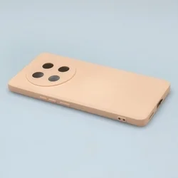 Honor Magic7 Lite telefontok - púderszín szilikon hátlap tok-2