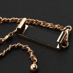 Telefontok: Univerzális - nyakba akasztó telefontartó fekete/arany lánccal-5