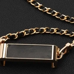 Telefontok: Univerzális - nyakba akasztó telefontartó fekete/arany lánccal-7