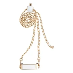 Telefontok: Univerzális - nyakba akasztó telefontartó fehér/arany lánccal-1