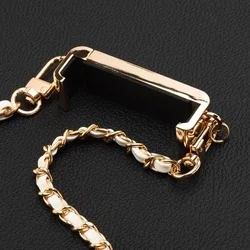 Telefontok: Univerzális - nyakba akasztó telefontartó fehér/arany lánccal-4