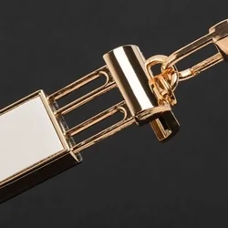 Telefontok: Univerzális - nyakba akasztó telefontartó fehér/arany lánccal-7