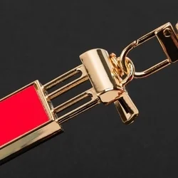 Telefontok: Univerzális - nyakba akasztó telefontartó piros/arany lánccal-5