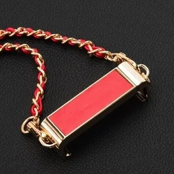 Telefontok: Univerzális - nyakba akasztó telefontartó piros/arany lánccal-6