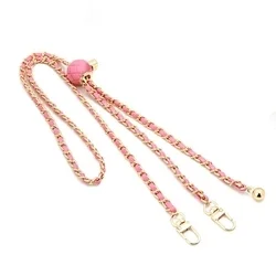 Telefontok: Univerzális - nyakba akasztó telefontartó pink/arany lánccal-2