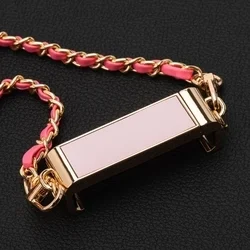 Telefontok: Univerzális - nyakba akasztó telefontartó pink/arany lánccal-10