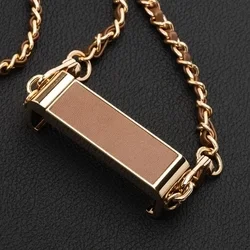 Telefontok: Univerzális - nyakba akasztó telefontartó barna/arany lánccal-5