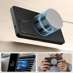 Samsung Galaxy S25 Ultra telefontok - Tech- Protect Kevlar Aura - MagSafe kompatibilis hátlap tok, fekete-1