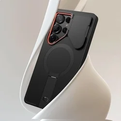 Samsung Galaxy S25 Ultra telefontok - Tech- Protect Kevlar Aura - MagSafe kompatibilis hátlap tok, fekete-4