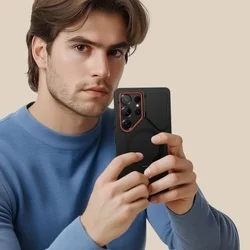 Samsung Galaxy S25 Ultra telefontok - Tech- Protect Kevlar Aura - MagSafe kompatibilis hátlap tok, fekete-5