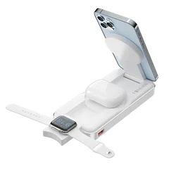 Forever MATB-300 powerbank - 3in1 fehér MagSafe / Wireless kompatibilis powerbank 10000mAh-3