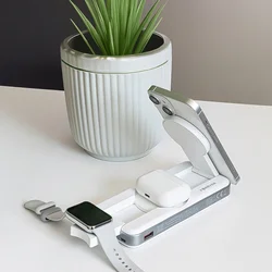 Forever MATB-300 powerbank - 3in1 fehér MagSafe / Wireless kompatibilis powerbank 10000mAh-6