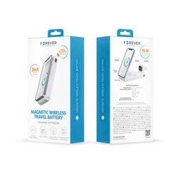 Forever MATB-300 powerbank - 3in1 fehér MagSafe / Wireless kompatibilis powerbank 10000mAh-10