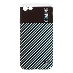 OBAL:ME Flossy Stripes telefontok - iPhone SE 2020 - műanyag hátlap tok, fekete/égkék-1