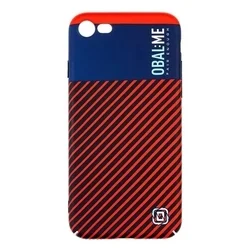 OBAL:ME Flossy Stripes telefontok - iPhone SE 2020 - műanyag hátlap tok, kék/piros-1