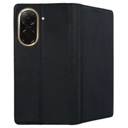 Xiaomi Redmi A5 telefontok - fekete mágneses szilikon keretes könyvtok-2