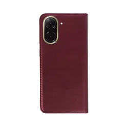 Xiaomi Redmi A5 telefontok - Smart Magnetic burgundy szilikon keretes mágneses könyvtok ﻿-2